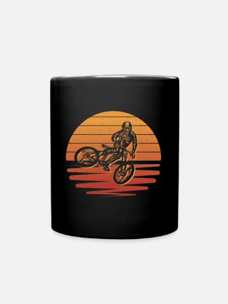 Mountain Bike Bike Cyclist Mountain Bike - Full Colour Mug - black
