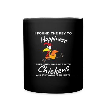 Love Chickens - Full Colour Mug - black - Front
