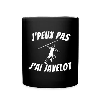 javelot, lancer de javelot - Mug uni - noir - Devant