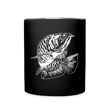 Arowana Fish Graphic Fishes Lover Fishing Gear - Full Colour Mug - black - Front