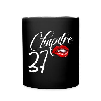 Chapitre 37 Anniversaire Glamour Femme 37 ans - Mug uni - noir - Devant