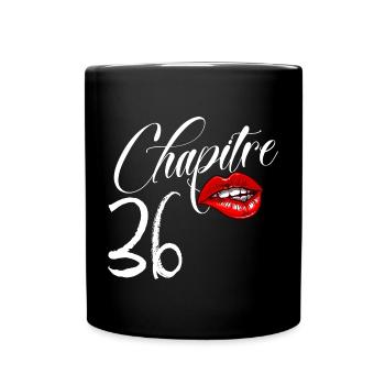 Chapitre 36 Anniversaire Glamour Femme 36 ans - Mug uni - noir - Devant