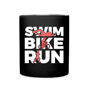Natation Cyclisme Course à pied Répétition - Mug uni - noir - Devant