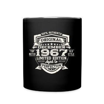 Original December 1967 55th birthday gift - Full Colour Mug - black - Front