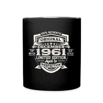 Original December 1961 61st birthday gift - Full Colour Mug - black - Front