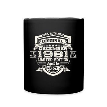 Original December 1981 41st birthday gift - Full Colour Mug - black - Front