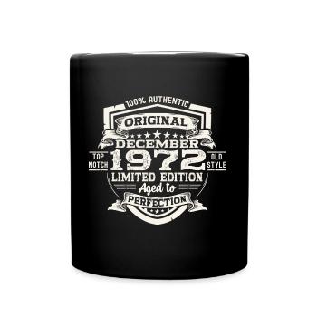 Original December 1972 50th birthday gift - Full Colour Mug - black - Front