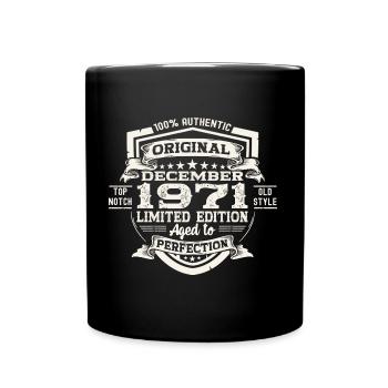 Original December 1971 51st Birthday Gift - Full Colour Mug - black - Front