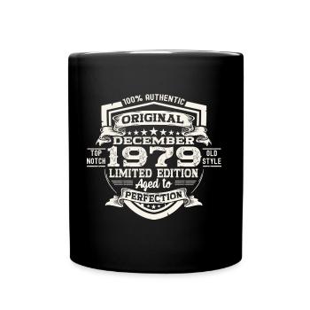 Cadeau original du 43e anniversaire de décembre 1979 - Mug uni - noir - Devant