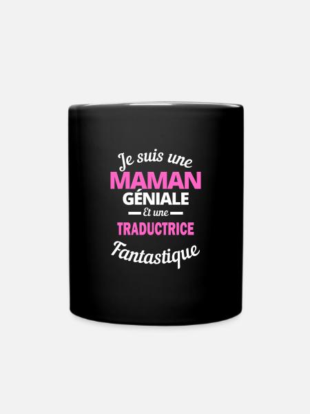 Je suis une Maman géniale Et une traductrice - Mug uni - noir