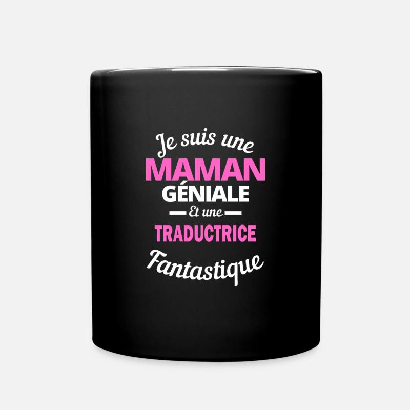 Je suis une Maman géniale Et une traductrice - Mug uni - noir