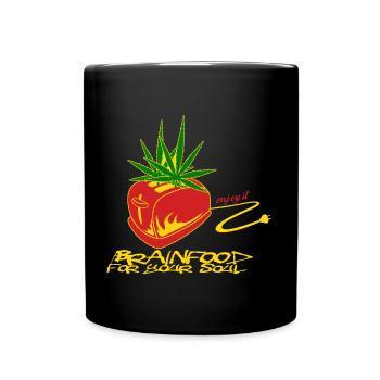 Hemp - Brainfood for your Soul - Full Colour Mug - black - Front