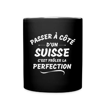 Suisse, je suis Suisse, Suisse humour - Mug uni - noir - Devant