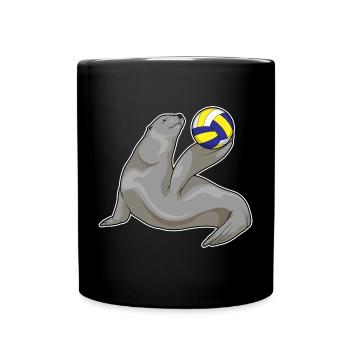 Joueur de volleyball Seal Volleyball - Mug uni - noir - Devant