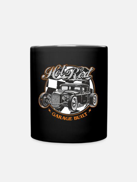 Hot Rod - garage built - Tasse einfarbig - Schwarz