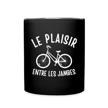 cyclisme, cycliste, bicyclette, vélo - Mug uni - noir - Devant