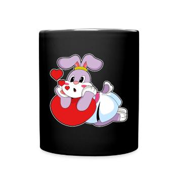 Mariage Rabbit Bride Heart - Mug uni - noir - Devant