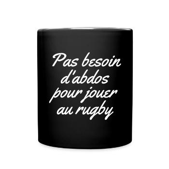 rugby, rugby sport, rugby humour - Mug uni - noir - Devant