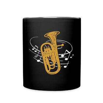 Euphonium Partition Euphoniste Brass Band Musicien - Mug uni - noir - Devant
