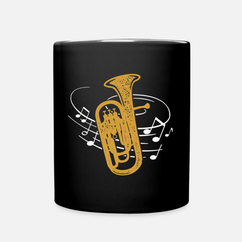 Euphonium Noten Euphonist Blasmusik Musiker - Tasse einfarbig - Schwarz