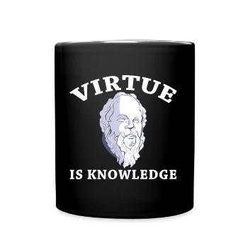La vertu est la connaissance Socrate Philosophe Buste - Mug uni - noir - Devant
