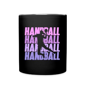 Handball Spielerin Handballer Handballspielerin - Tasse einfarbig - Schwarz - Vorne