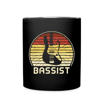 Bassist Design - Tasse einfarbig - Schwarz - Vorne
