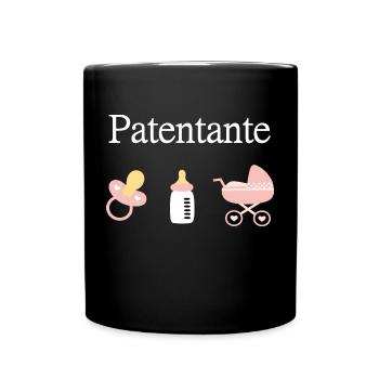 Patentante Geburt Mädchen Taufe - Tasse einfarbig - Schwarz - Vorne