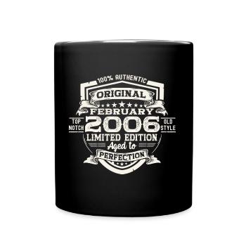 February 2006 17th birthday gift man - Full Colour Mug - black - Front