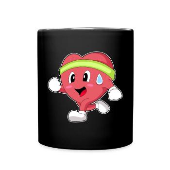 Course de jogging cardiaque - Mug uni - noir - Devant