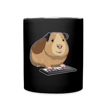 Hamster Musicien Musique Clavier - Mug uni - noir - Devant