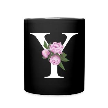 Y - Tasse einfarbig - Schwarz - Vorne