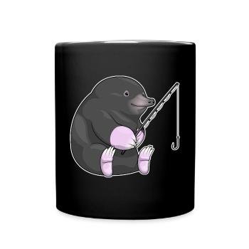 Canne à pêche Mole Angler Canne à pêche - Mug uni - noir - Devant