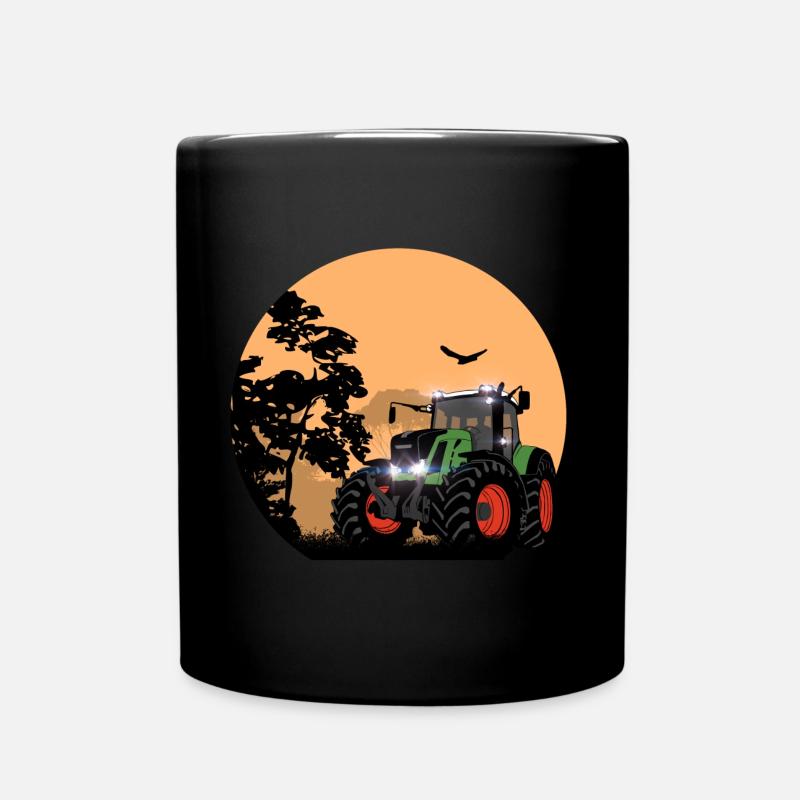 Traktor - Schlepper - Landwirt - Bauer - Tasse einfarbig - Schwarz