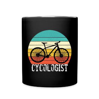 Cycologue Funny Vintage Cycliste - Mug uni - noir - Devant