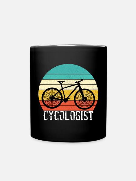 Cycologue Funny Vintage Cycliste - Mug uni - noir
