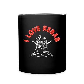 I love Kebab Grill - Full Colour Mug - black - Front