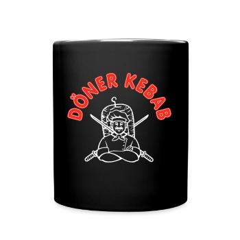 Döner Kebab Dönermann Kebab Grill - Tasse einfarbig - Schwarz - Vorne