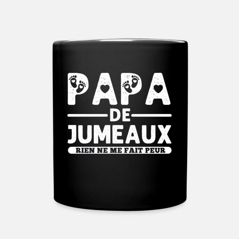 Papa de jumeaux humour père cadeau - Mug uni - noir