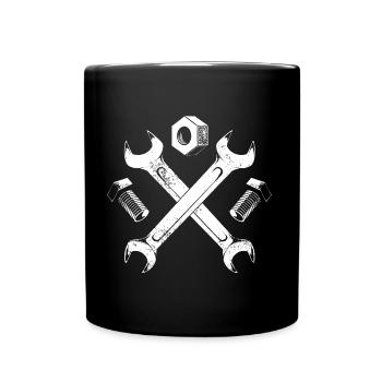 Mechanic Tool Badge - Full Colour Mug - black - Front