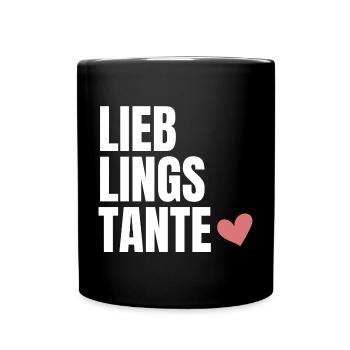 Lieblings Tante - Tasse einfarbig - Schwarz - Vorne