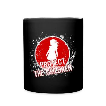 Protège les enfants - Mug uni - noir - Devant