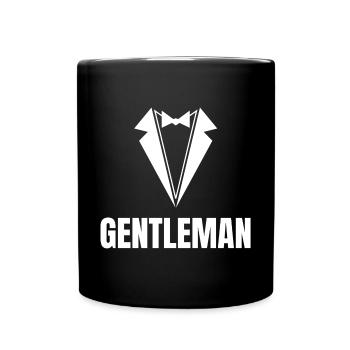 Gentleman, Stilvoll, Junggesellenabschied - Tasse einfarbig - Schwarz - Vorne