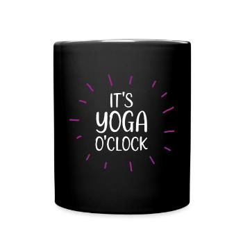 C’est Yoga O’clock - Mug uni - noir - Devant