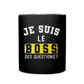 Je Suis Le Boss Humour Patron Chef - Mug uni - noir - Devant
