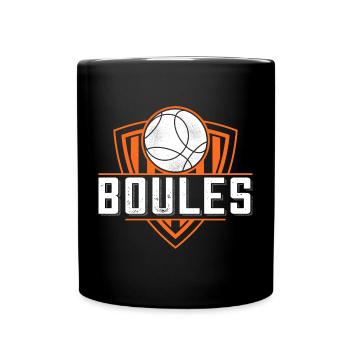 Boule boule boules pour bouler pétanque - Mug uni - noir - Devant
