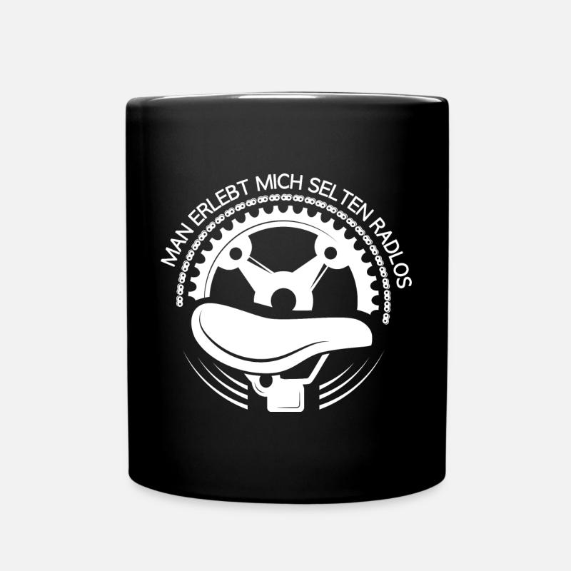Mich erlebt man selten radlos Radler Geschenk - Tasse einfarbig - Schwarz