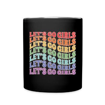 Let's Go Girls Retro Junggesellinnenabschied Junggesellenabschied - Tasse einfarbig - Schwarz - Vorne