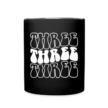 Trois enfants 3e anniversaire garçons filles 3 ans - Mug uni - noir - Devant