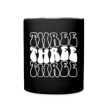 Trois enfants 3e anniversaire garçons filles 3 ans - Mug uni - noir - Devant